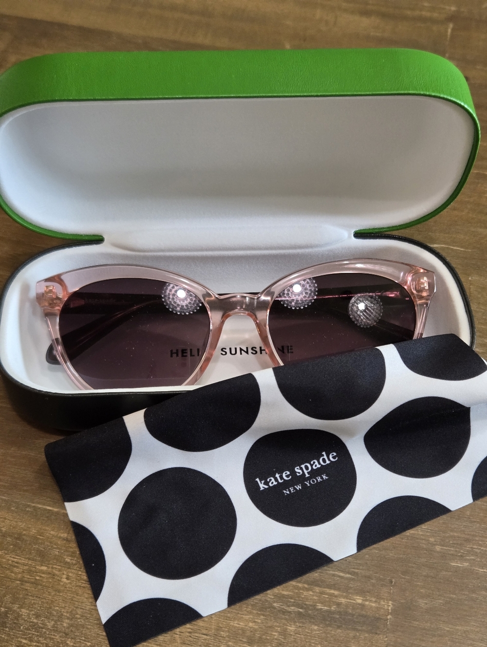 kate spade pink translucent frame sunglasses